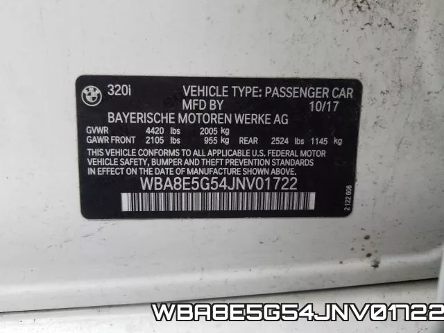 WBA8E5G54JNV01722 фото 2