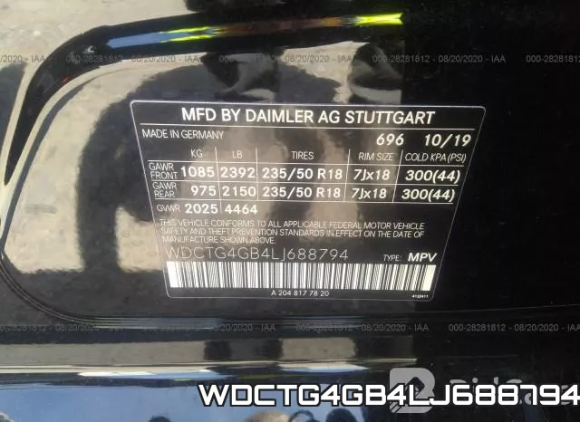 WDCTG4GB4LJ688794 фото 10