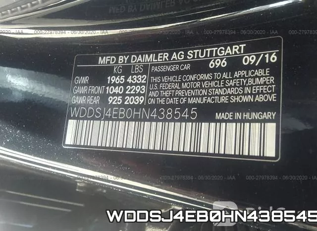 WDDSJ4EB0HN438545 фото 10