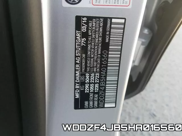 WDDZF4JB5HA016560 фото 2