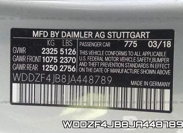 WDDZF4JB8JA448789 фото 10