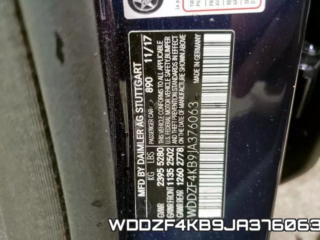 WDDZF4KB9JA376063 фото 2