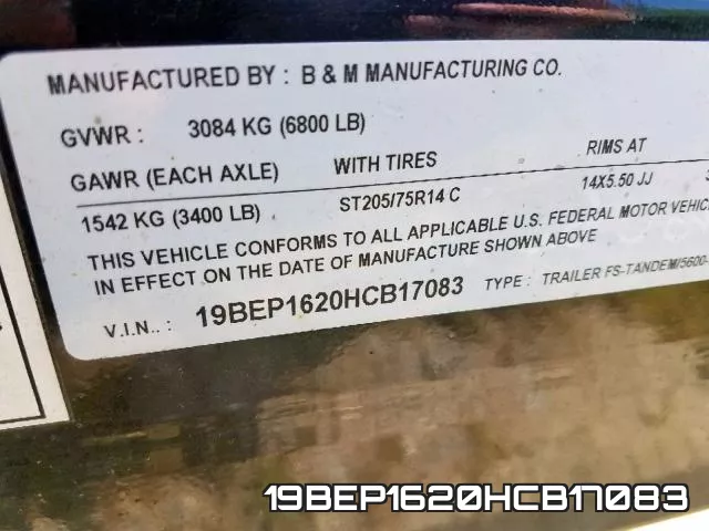19BEP1620HCB17083 фото 2