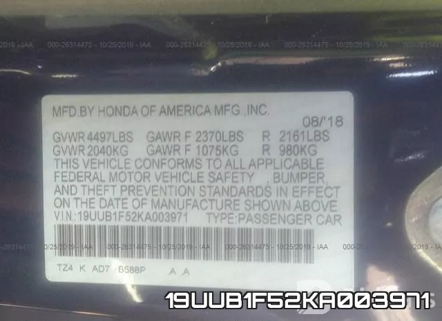 19UUB1F52KA003971 фото 10