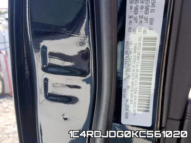 1C4RDJDG0KC561020 фото 2