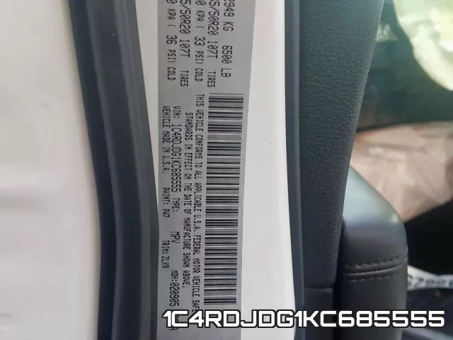 1C4RDJDG1KC685555 фото 2