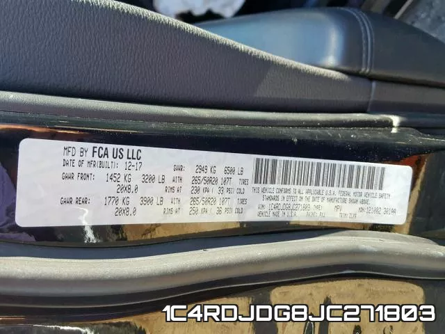 1C4RDJDG8JC271803 фото 2