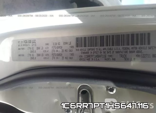1C6RR7PT1HS647116 фото 10