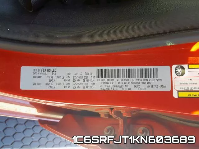 1C6SRFJT1KN603689 фото 2