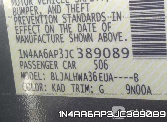 1N4AA6AP3JC389089 фото 10