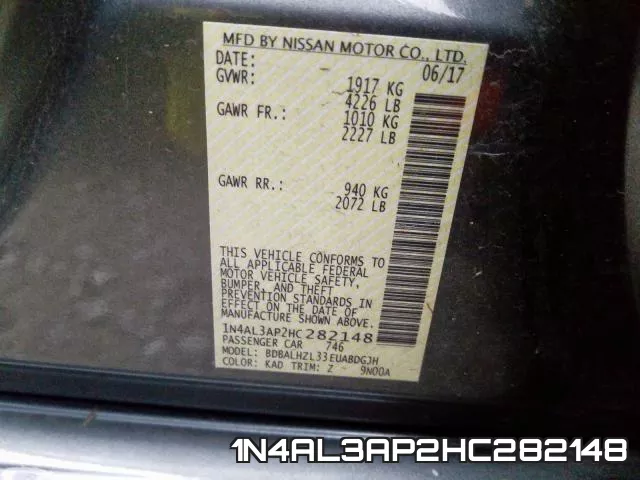 1N4AL3AP2HC282148 фото 2
