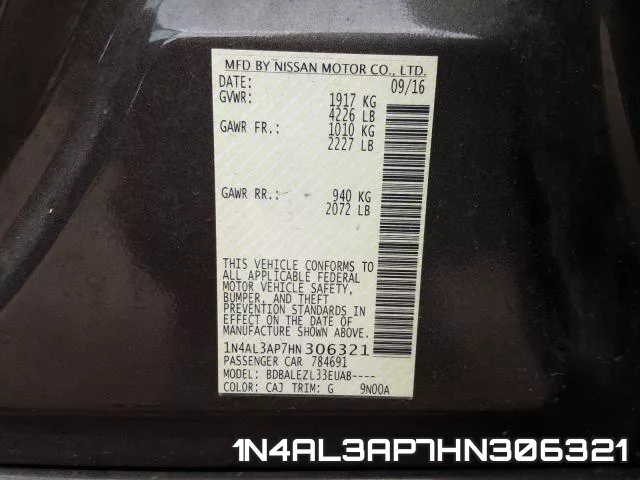 1N4AL3AP7HN306321 фото 2