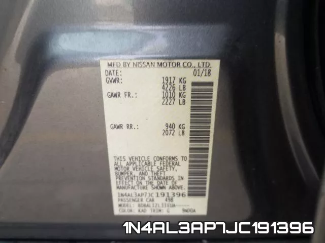 1N4AL3AP7JC191396 фото 2