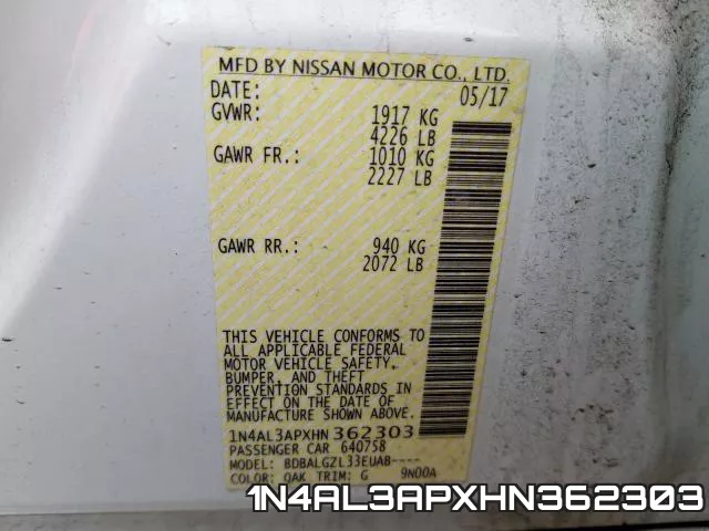 1N4AL3APXHN362303 фото 2