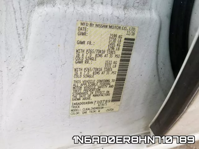 1N6AD0ER8HN710789 фото 2