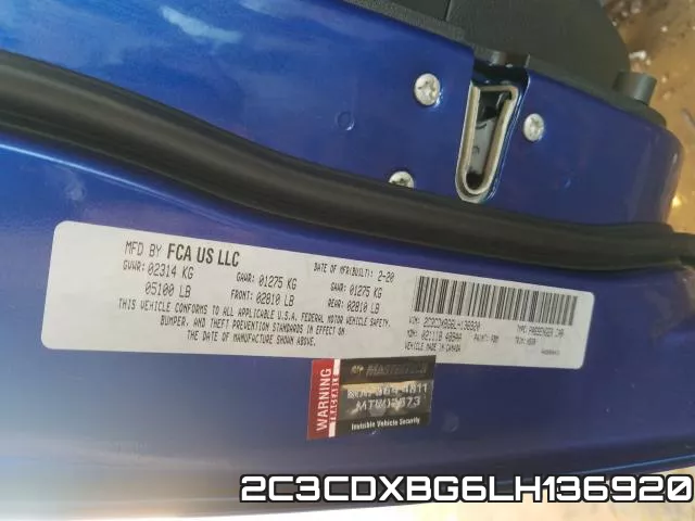 2C3CDXBG6LH136920 фото 2