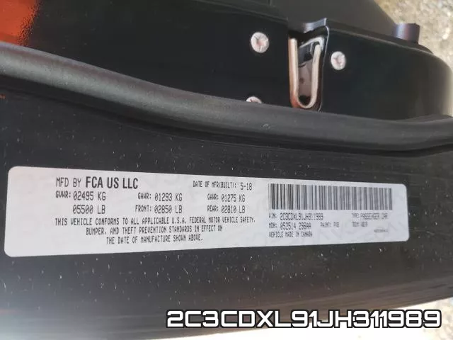 2C3CDXL91JH311989 фото 2