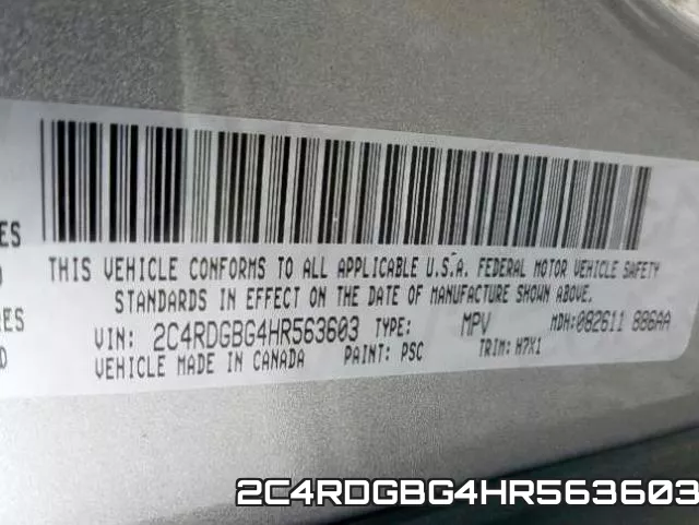 2C4RDGBG4HR563603 фото 2