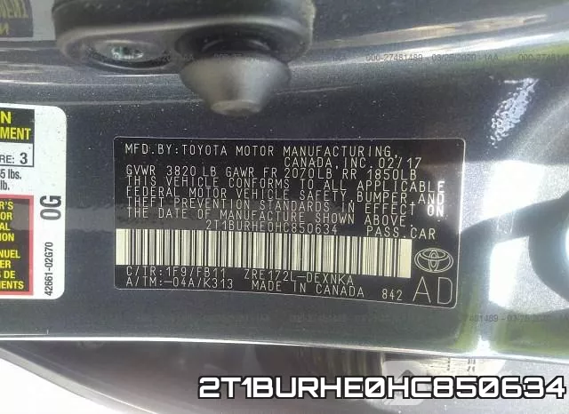 2T1BURHE0HC850634 фото 10