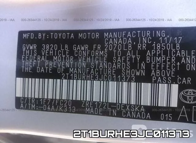 2T1BURHE3JC011373 фото 10