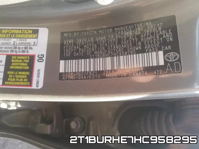 2T1BURHE7HC958295 фото 2