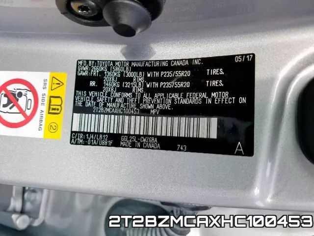 2T2BZMCAXHC100453 фото 2