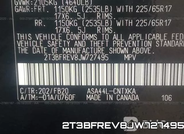 2T3BFREV8JW727495 фото 10
