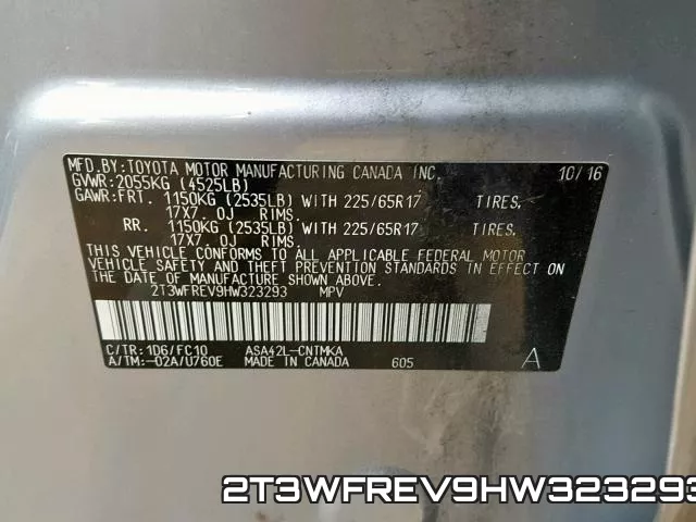 2T3WFREV9HW323293 фото 2