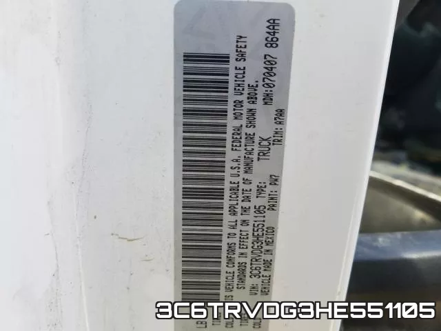 3C6TRVDG3HE551105 фото 2