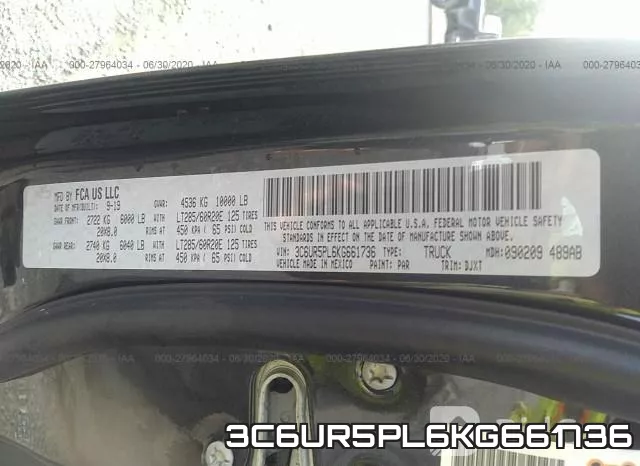 3C6UR5PL6KG661736 фото 10