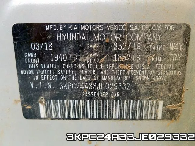 3KPC24A33JE029332 фото 2