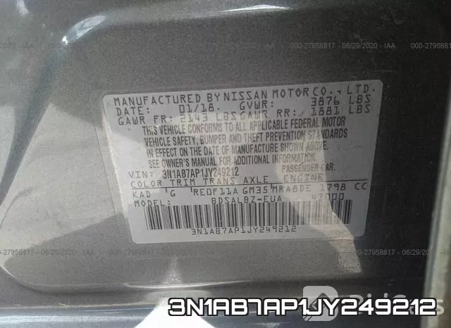3N1AB7AP1JY249212 фото 10
