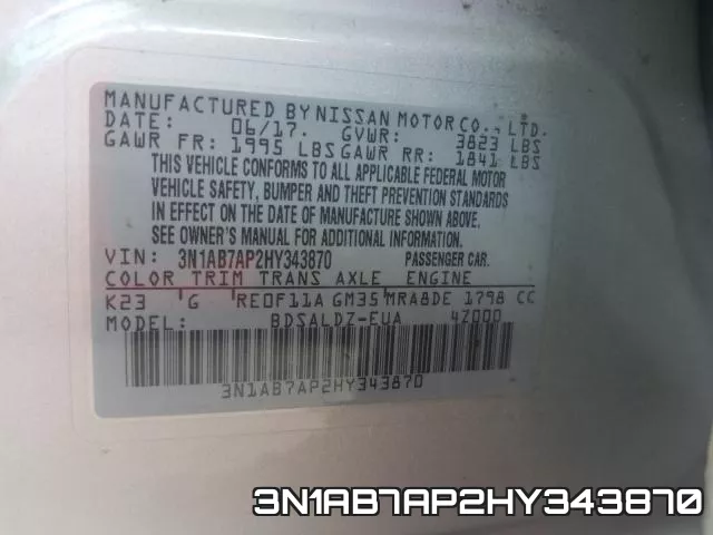 3N1AB7AP2HY343870 фото 2