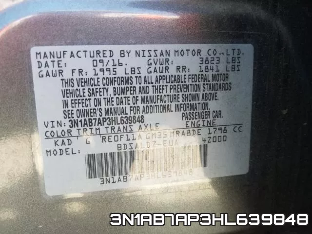 3N1AB7AP3HL639848 фото 2