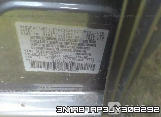 3N1AB7AP3JY308292 фото 10