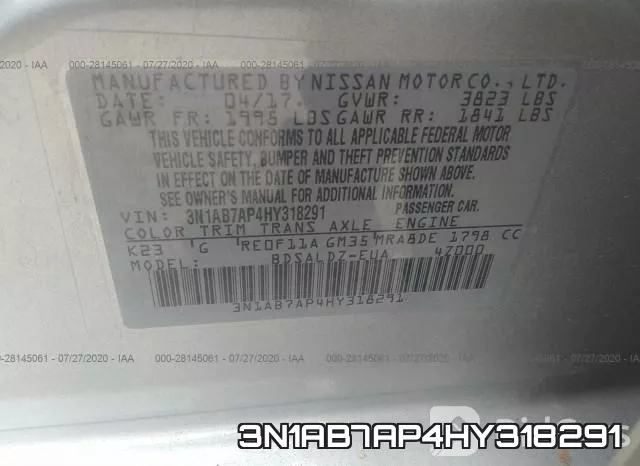 3N1AB7AP4HY318291 фото 10