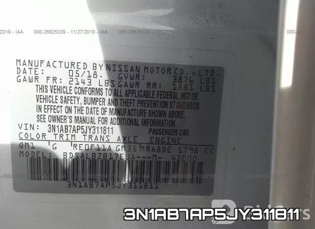 3N1AB7AP5JY311811 фото 10
