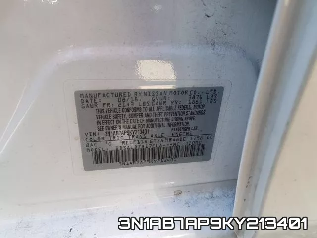 3N1AB7AP9KY213401 фото 2