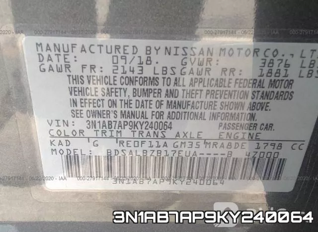 3N1AB7AP9KY240064 фото 10