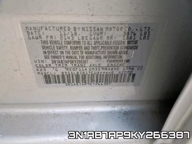 3N1AB7AP9KY266387 фото 2