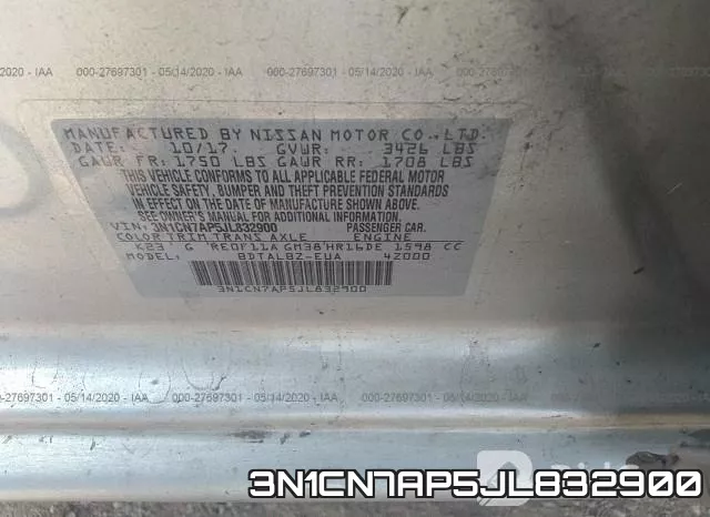 3N1CN7AP5JL832900 фото 10