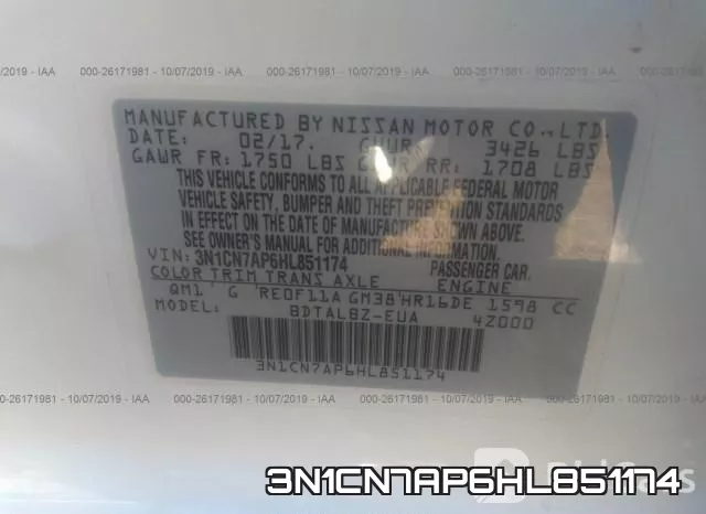 3N1CN7AP6HL851174 фото 10