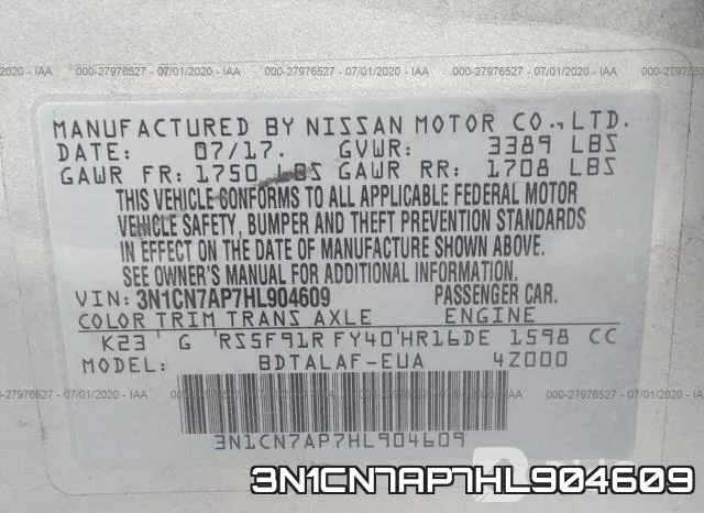 3N1CN7AP7HL904609 фото 10