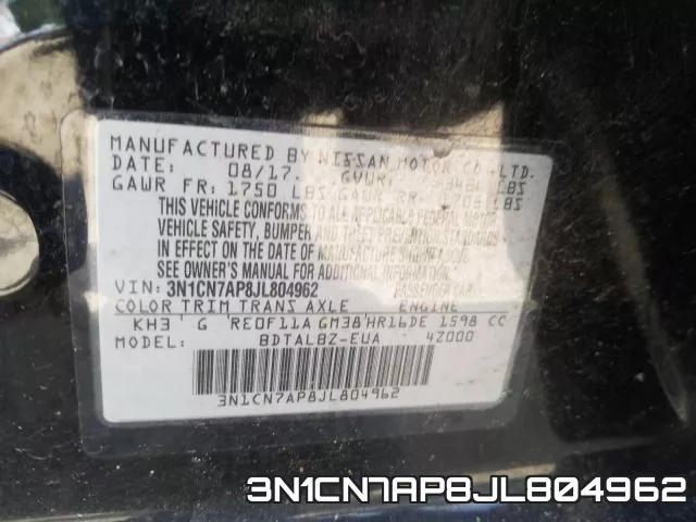 3N1CN7AP8JL804962 фото 2