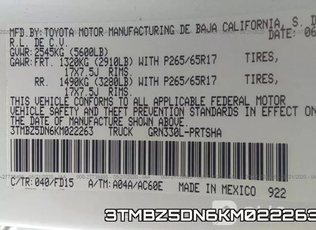 3TMBZ5DN6KM022263 фото 10