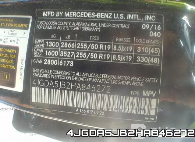 4JGDA5JB2HA846272 фото 10