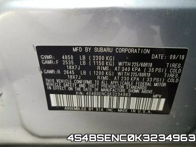 4S4BSENC0K3234963 фото 2