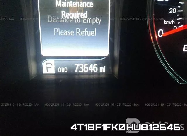 4T1BF1FK0HU812646 фото 8