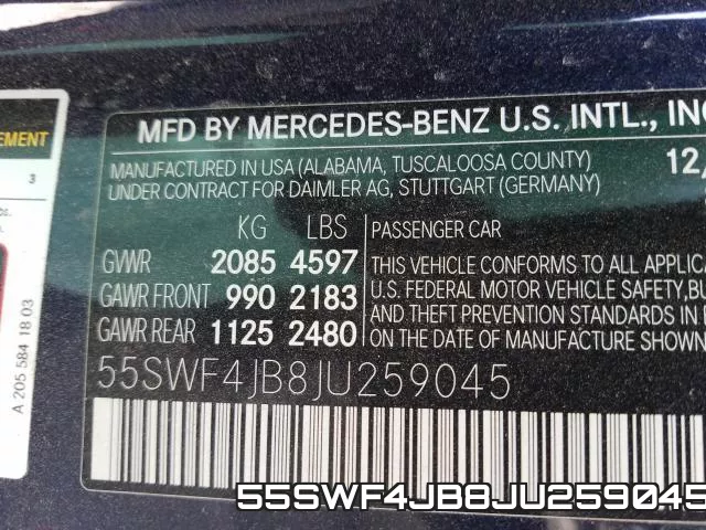 55SWF4JB8JU259045 фото 2