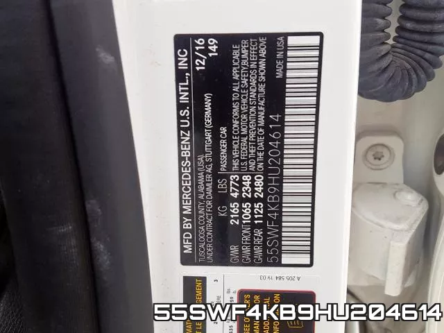 55SWF4KB9HU204614 фото 2